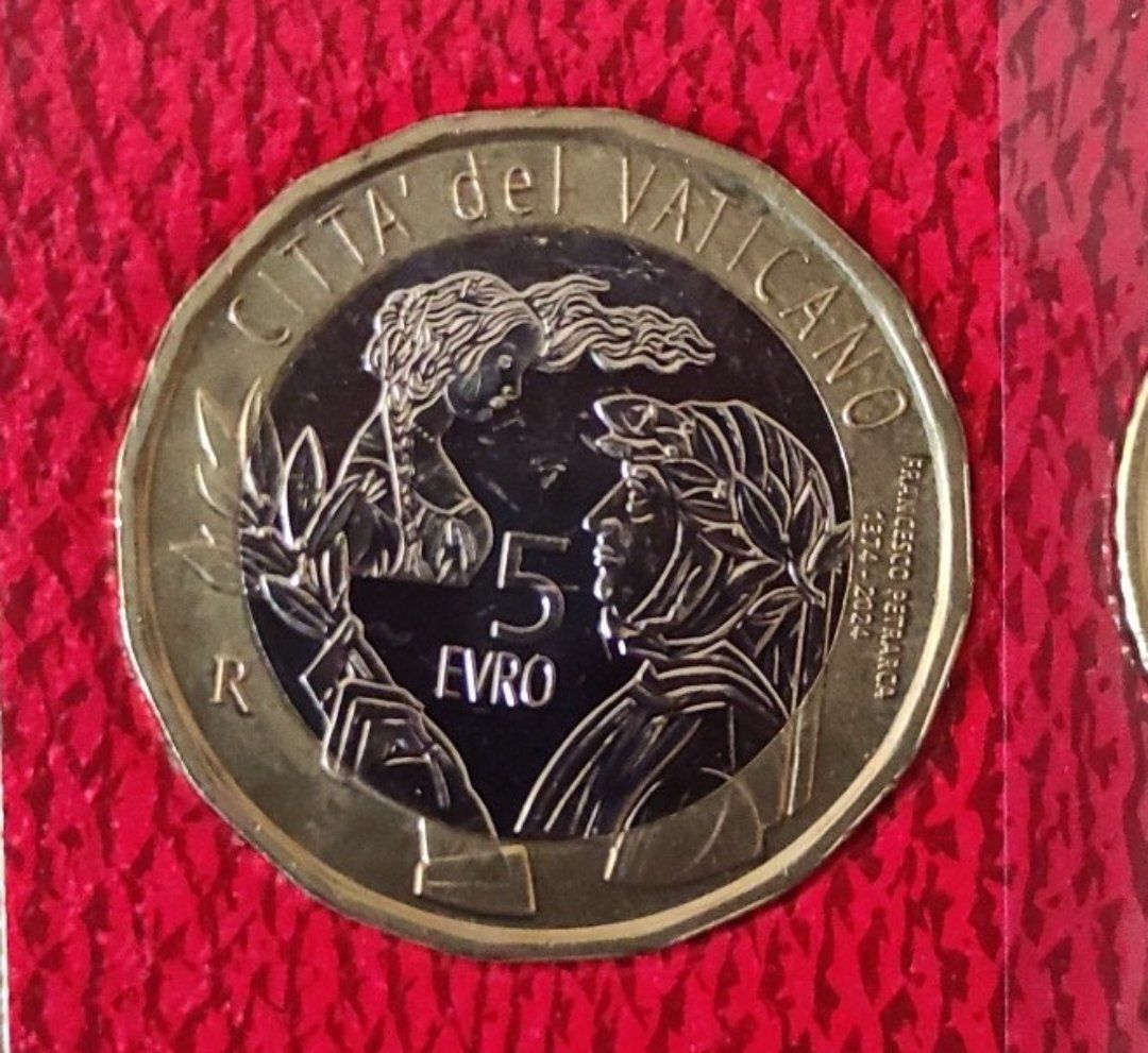 Set 9 Moedas Vaticano 2024  com Moeda Comemorativa de 5€
