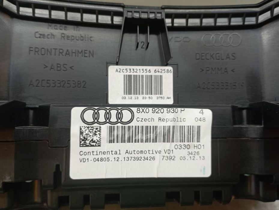 Quadrante / painel de instrumentos AUDI A1 Sportback (8XA, 8XF)