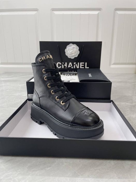 Skórzane Botki Chanel ! Premium jakość! Cały komplet 36-41