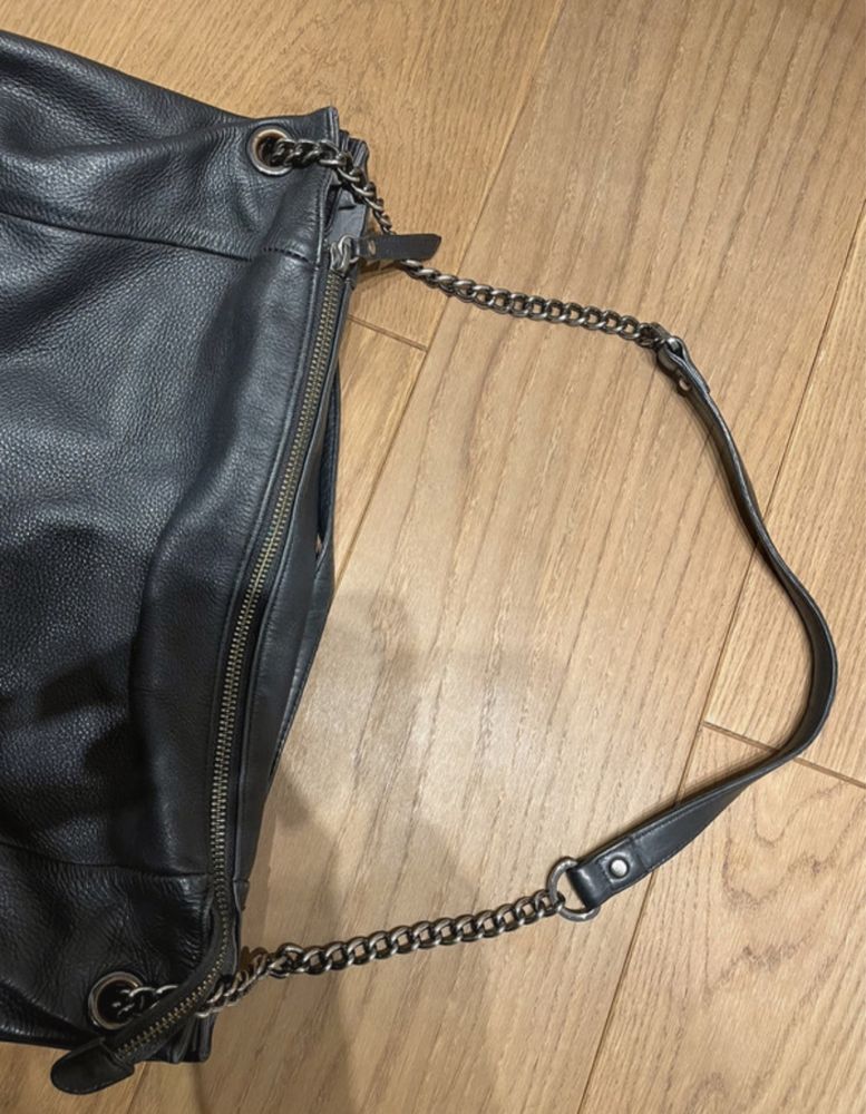 Picard czarna torba shopper 100% skóra jak Massimo Dutti