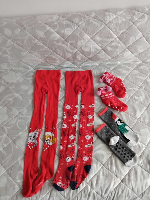 Zestaw Ubrań dla Dziewczynki ŚWIĄTECZNE Zestaw 15 SZT Rozmiar 110-116