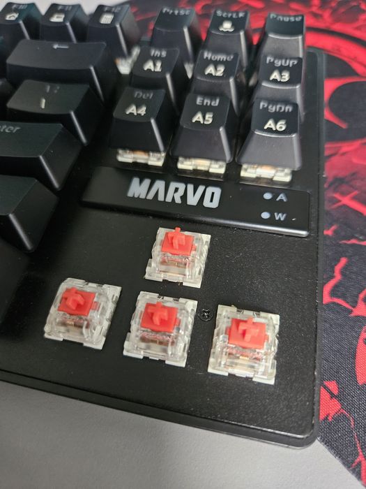 Механическая клавиатура MARVO KG-901 RED свитчи. НОВАЯ