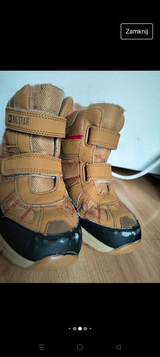 Dwie pary butów kozaków chłopięcych big star kappa 30