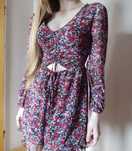 Damski kombinezon w kwiatki boho chic vintage XS 34