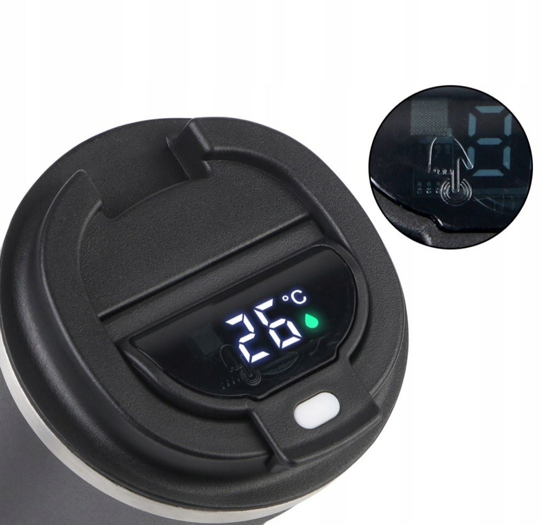 Termos kubek termiczny 500ML LED bidon turystyczny pojemnik stalowy