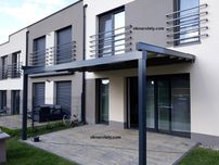 Pergola tarasowa 500x400 NA WYMIAR antracyt 10 tkanin napęd Somfy