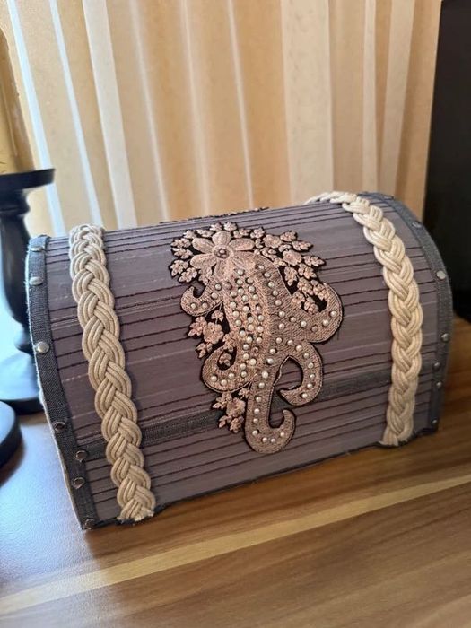 Kufer-szkatułka ręcznie robiona