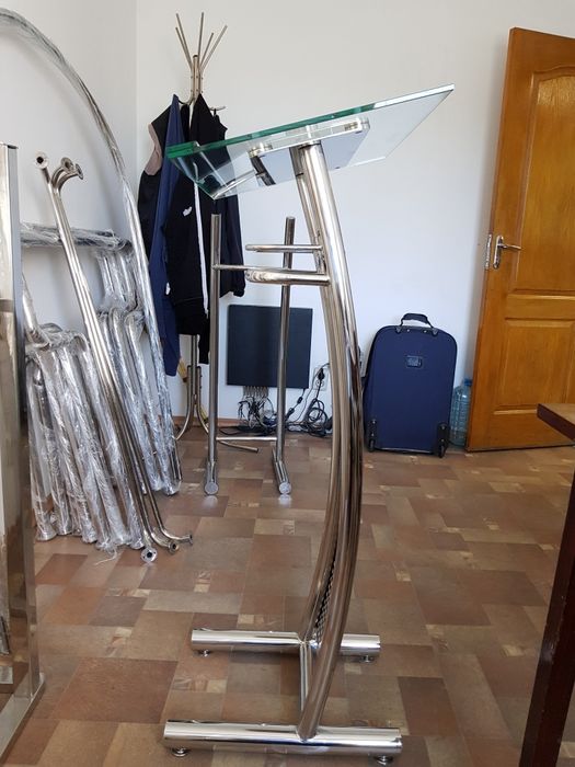 Кафедра стекло нержавейка фасад перфолист