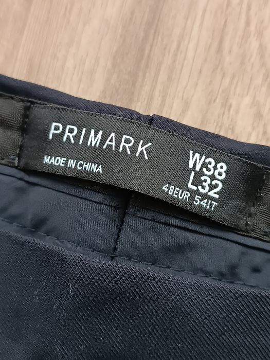 Granatowe męskie spodnie garniturowe eleganckie 48 4XL