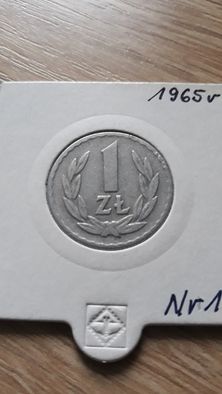 1 złoty 1965 r. - PRL- nr 1 - Ładna