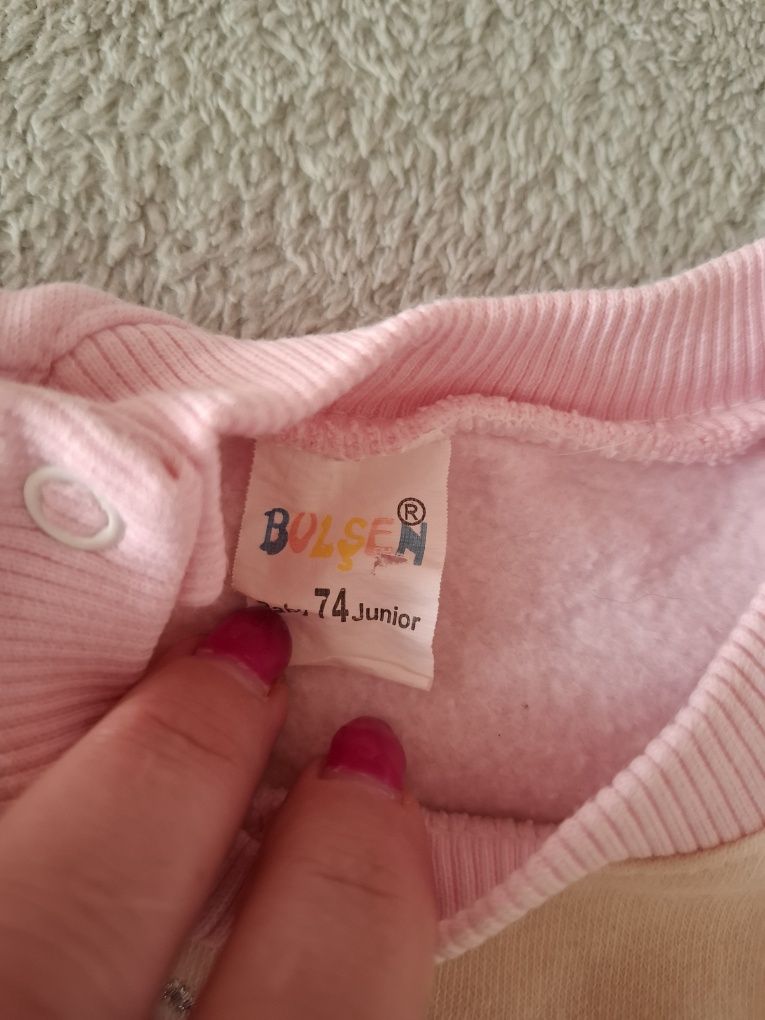 Komplet spodnie + dwie bluzy 68- 74