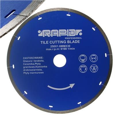 Tarcza diament 250x1.6x30 gładka Rapid