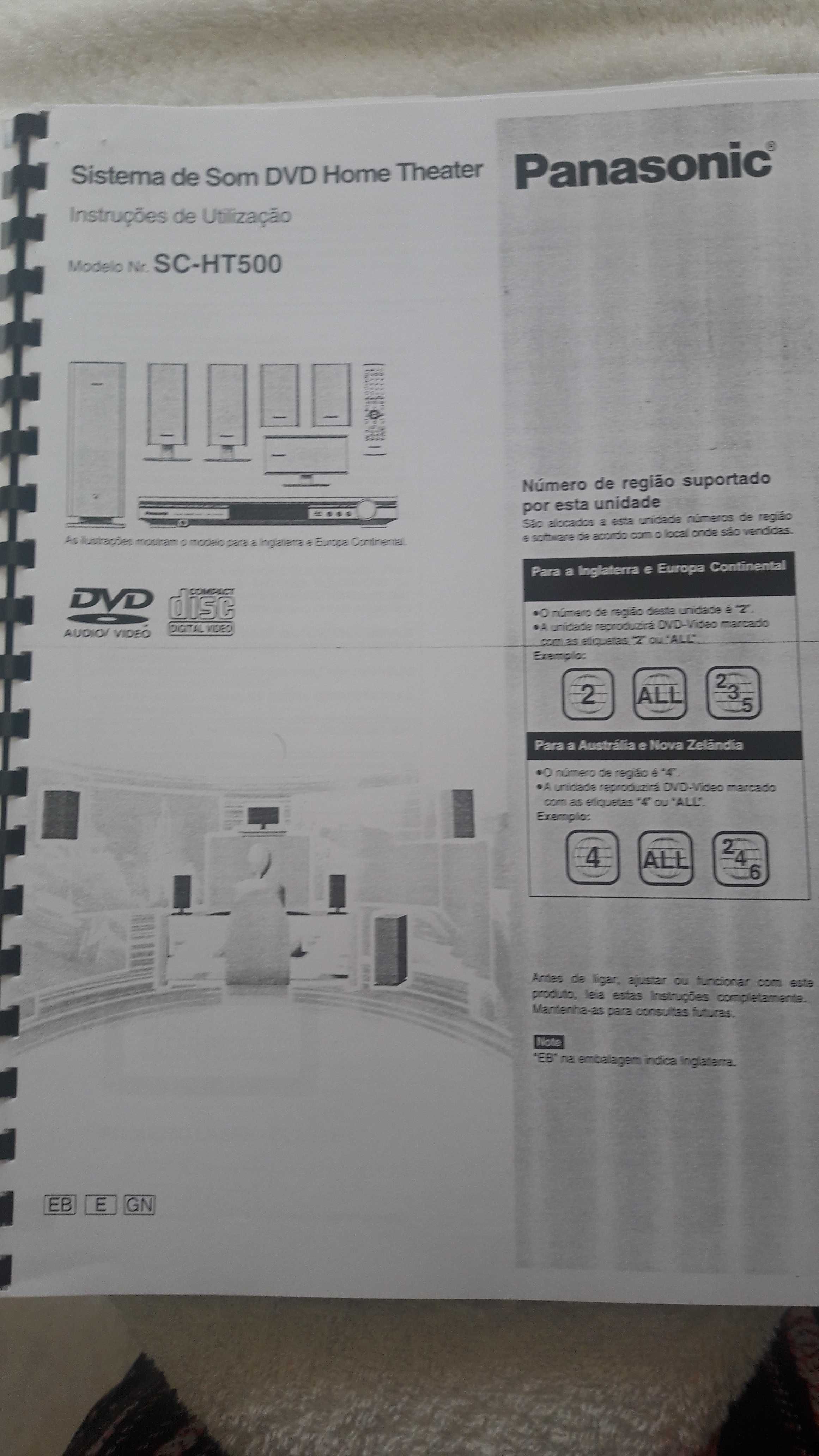 Sistema de Som DVD Home Theater Panasonic