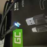 Kabel z LED - USB Lightning GREEN CELL Ray 1.2 m iPhone iPad NOWY