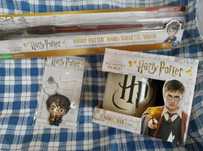 Conjunto caneca, varinha e porta chaves Harry Potter