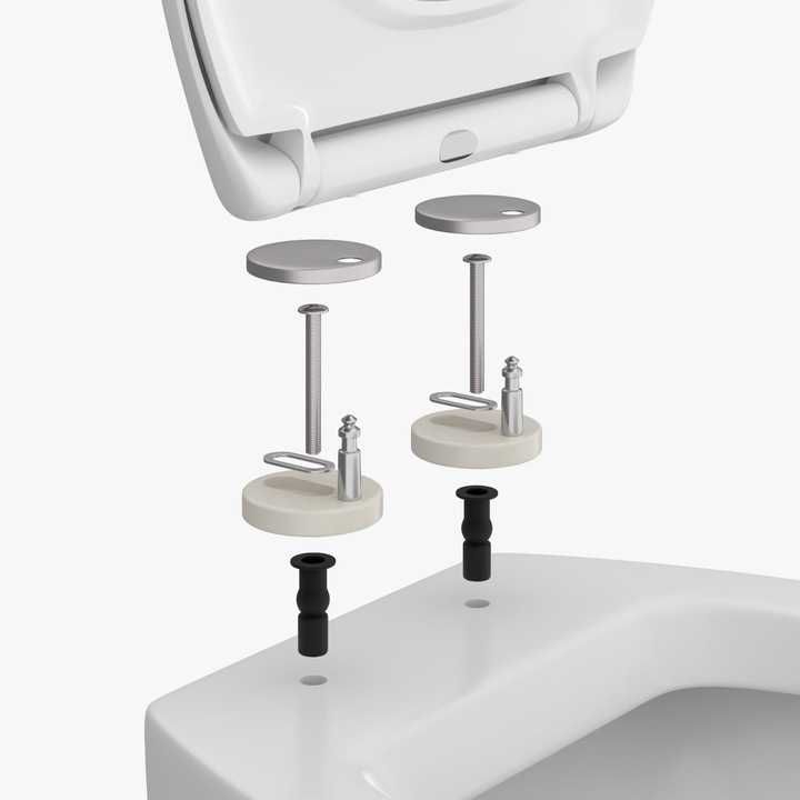 Deska sedesowa wolno opadająca klapa WC antybakteryjna DUROPLAST CS