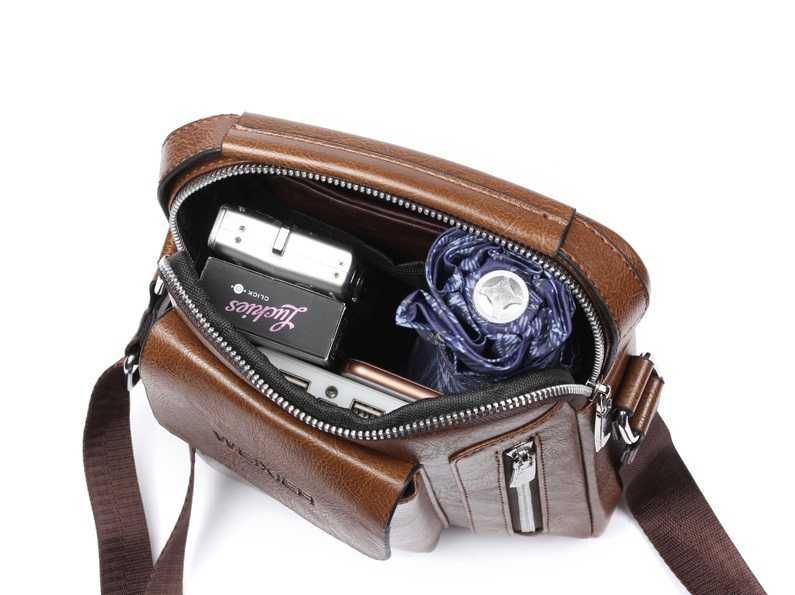 Мужская сумка мессенджер для айпада планшета книг бумаг PU кожа