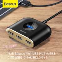 HUB Baseus 4in1 USB HUB (USB3.0 TO USB3.0*1+USB2.0*3) 1m-Promoção

-Ba