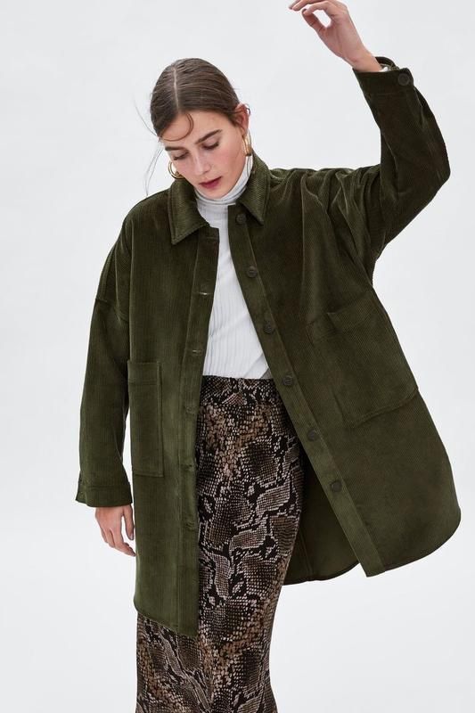 Куртка-сорочка вельветова Zara XXL