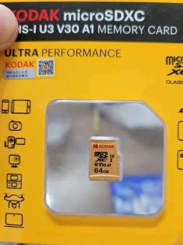 Карта пам'яті Kodak microSD SDXS 64Gb U3 A1 class 10 V30 100Mb/s