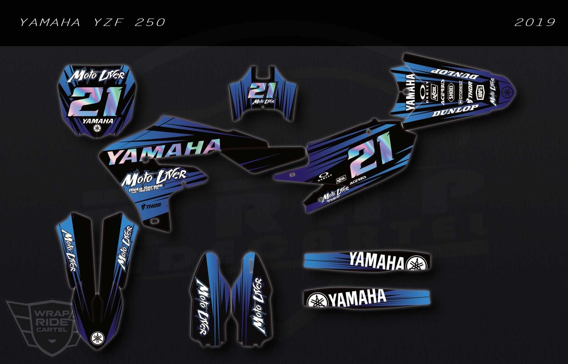 Profesjonalna Okleina PRO MX - Yamaha YZ YZF wszystkie roczniki
