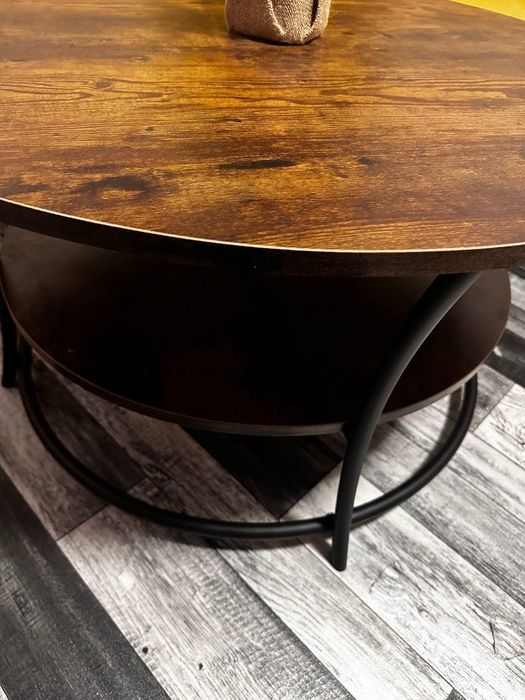 Стол кофейный в стиле лофт 88×88