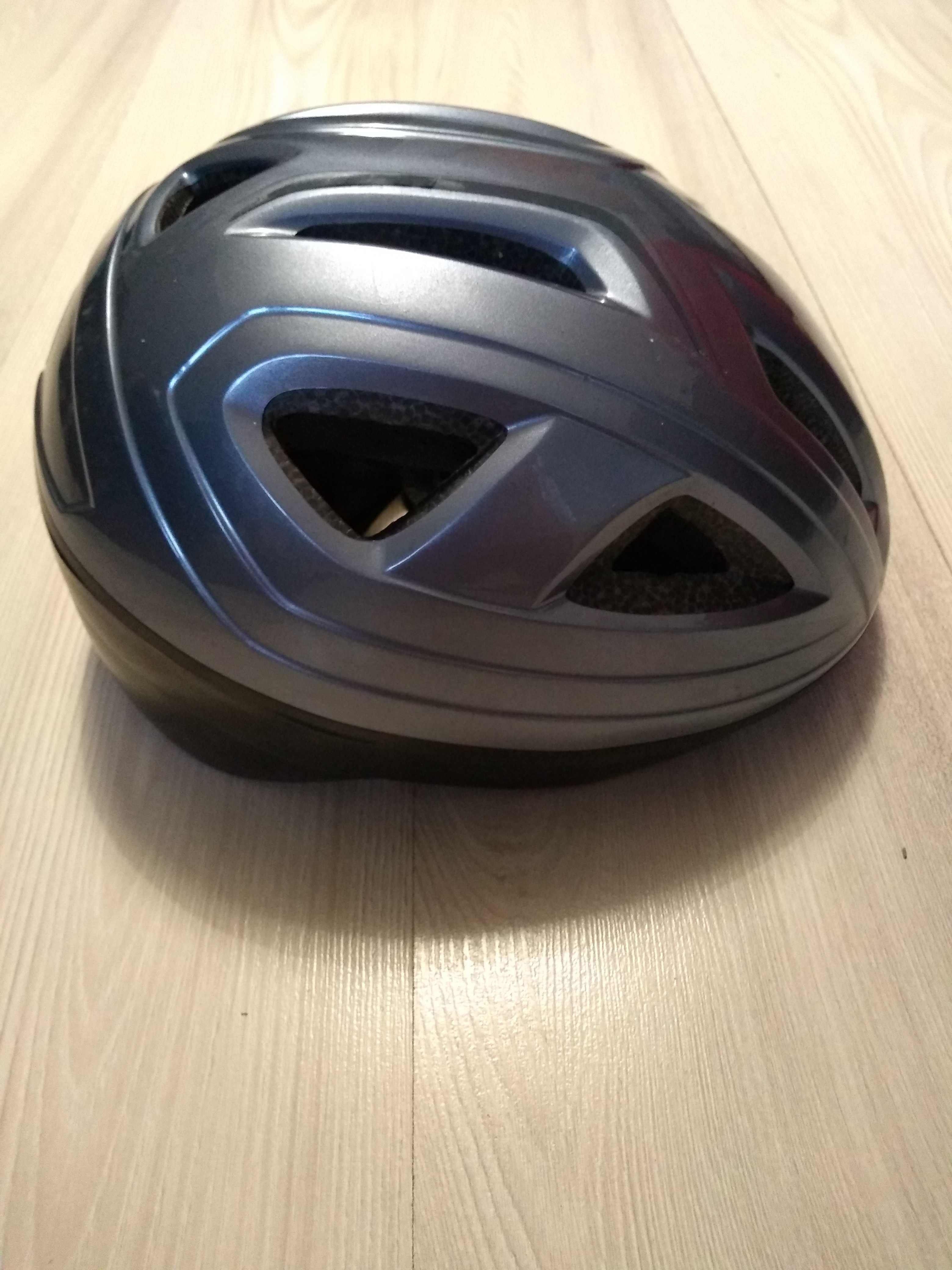 Kask rowerowy na rolki BTwin Mix Gris 56-62 cm