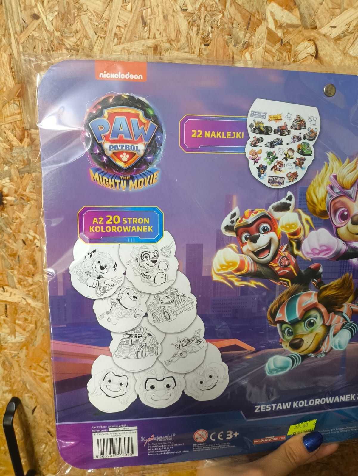 Zestaw kolorowanek z flamastrami Paw Patrol nickelodeon, Nowy