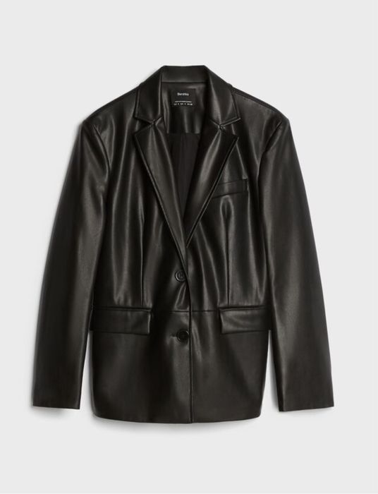 жакет/піджак з еко-шкіри bershka