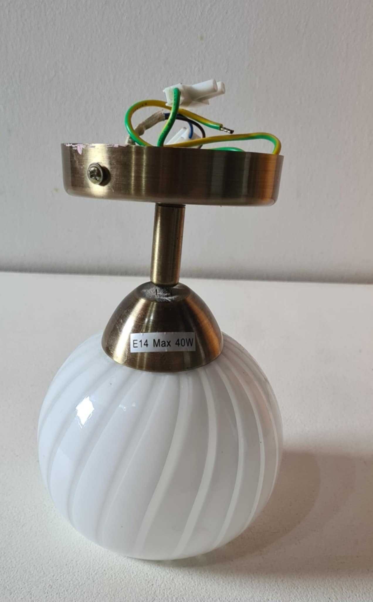 Kinkiet lampa sufitowa kula oprawa stare złoto ruchomy