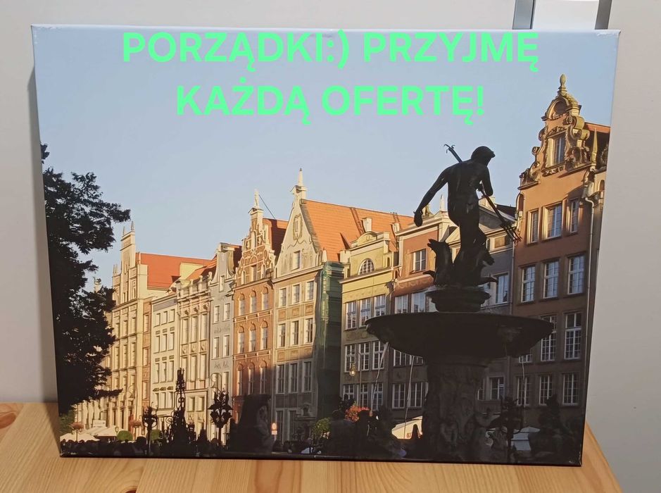Obraz na płótnie/ fotoobraz 50 x 40, Neptun Gdańsk
