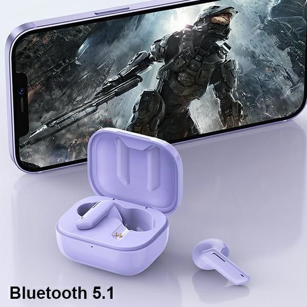 Słuchawki Bluetooth 5.1 Awei T36 TWS z IPX4 Fioletowe