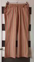 Bawełniane spodnie w pastelowe paski vintage Laura Ashley