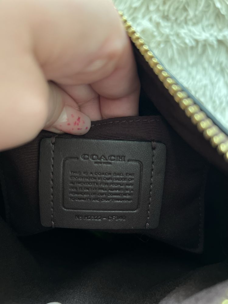 Сумка coach оригінал коричневе лого крос-боді
