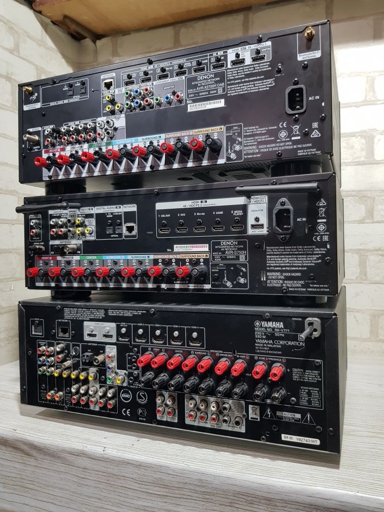 Ресивери DENON AVR S750H/AVR X2700, YAMAHA RX-V771A, б/у з Німеччини