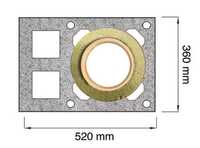 WULKAN pustak   z podwójną wentylacją 360x520x245 mm Pv50+2W