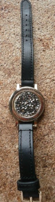 DYRBERG & KERN bransoletka jak zegarek kryształki czarna