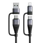 Kabel Joyroom Sa37-2T2 4W1 2C 1L 1A, 60W, 1.2M Czarny