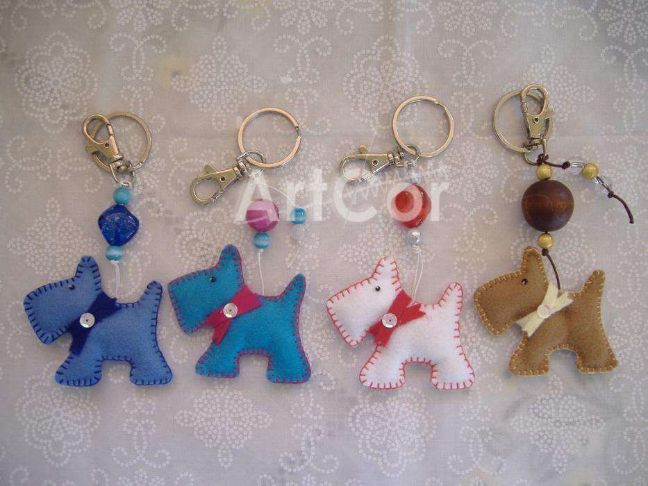 Porta-chaves em feltro (Portes grátis)