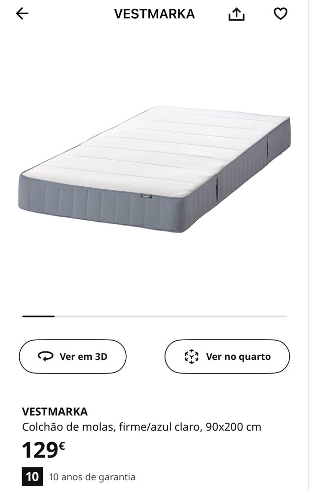 Cama de Solteiro MALM IKEA