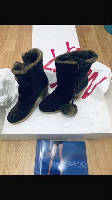 Bota de inverno em bom estado camel a castanha sao novas