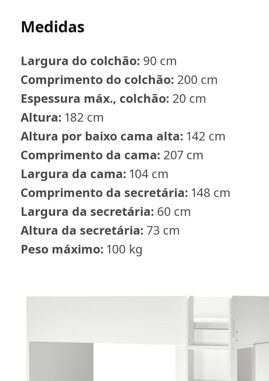 Cama Beliche com secretária