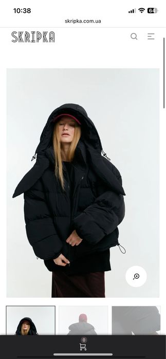 Скріпка skripka Пуховик «Fluff» mini чорний