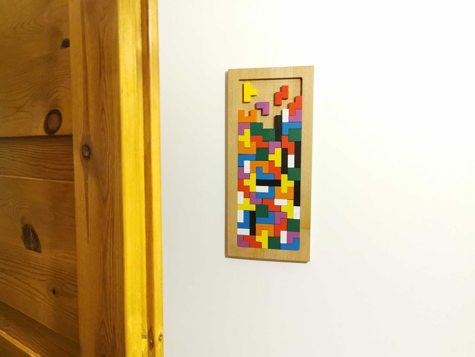 Obraz Tetris - Drewno bukowr