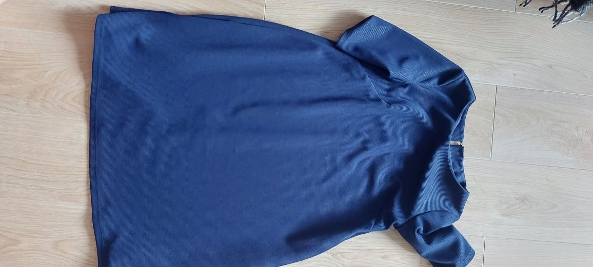 Сукня MG Margo оверсайз для вагітних синя тканина плотна блискуча