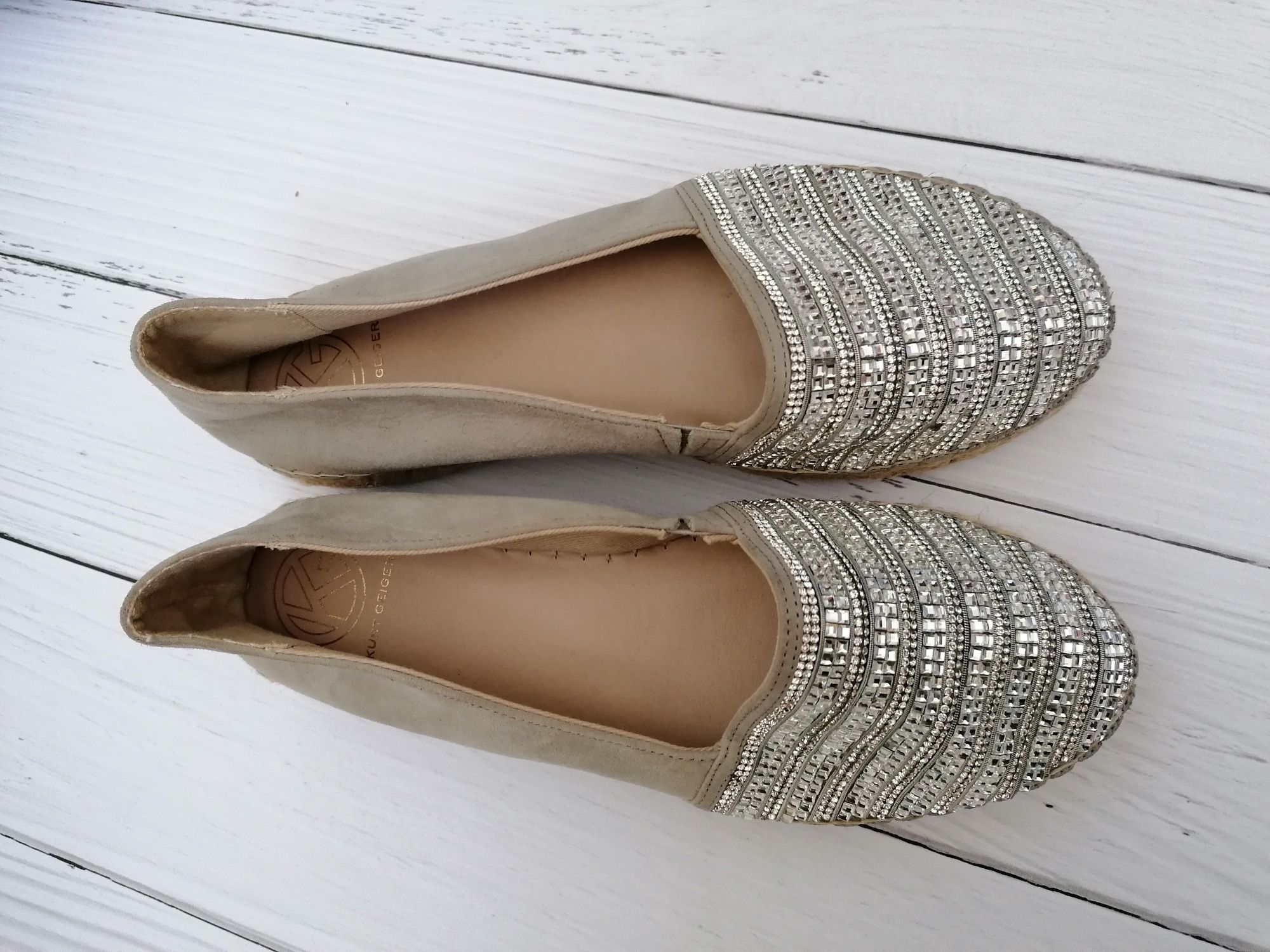 Стеганые эспадрильи на платформе Kurt Geiger размер 37