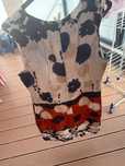 Blusa Feminina Branca com Estampa Floral Preta