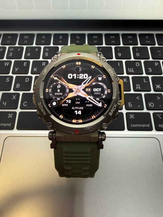Amazfit T-Rex Ultra Watch. Смарт-годинник. Мілітарі. Титан. GPS.