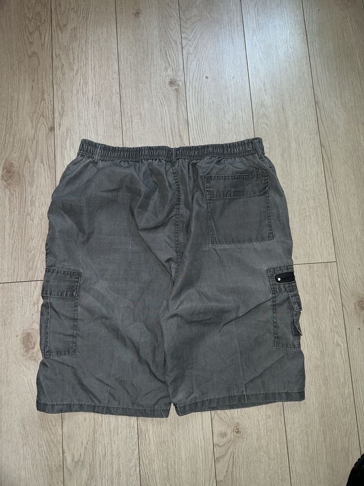 Шорти карго сірі з карманами чоловічі washed L XL , Л ХЛ
