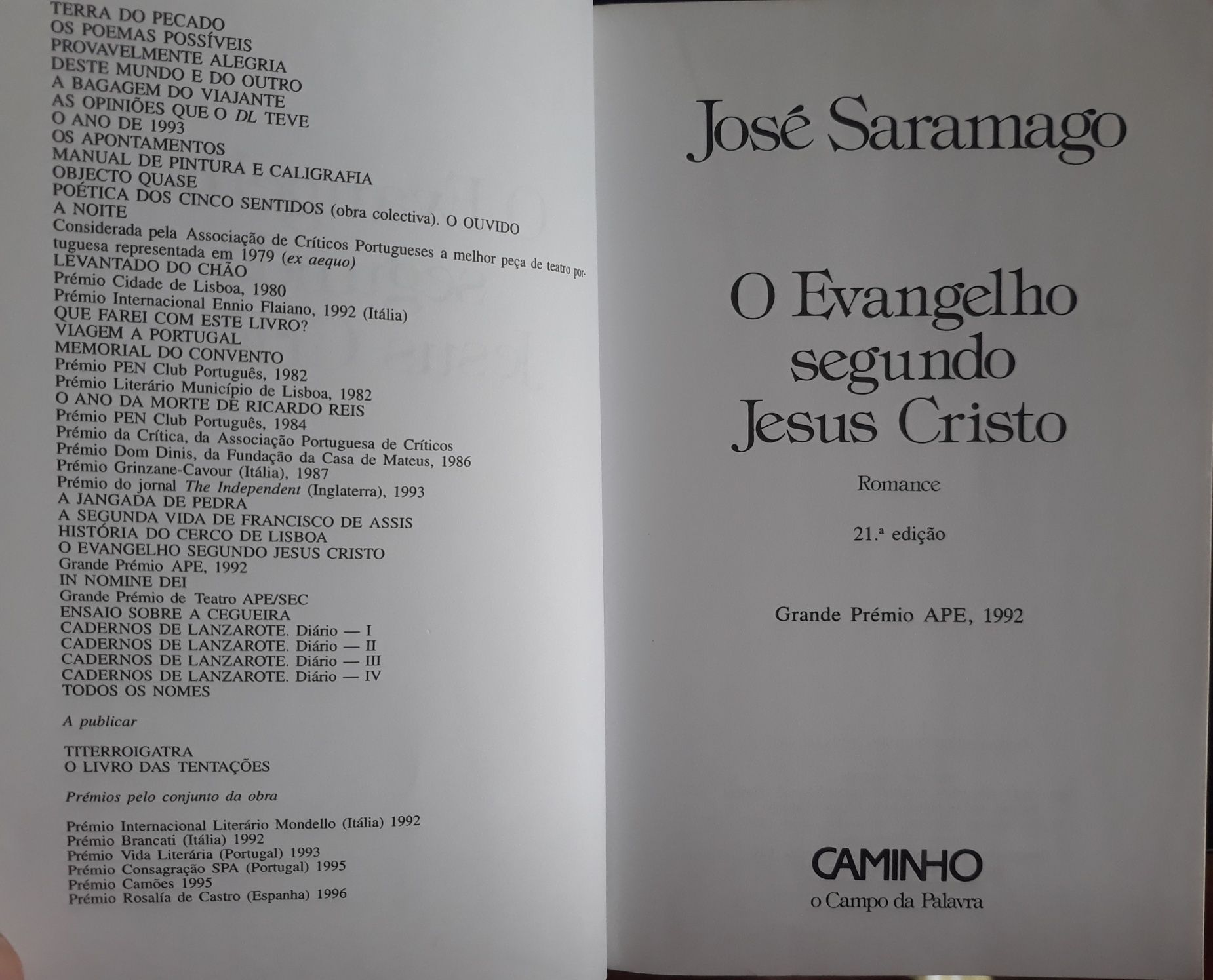 O Evangelho Segundo Jesus Cristo de José Saramago